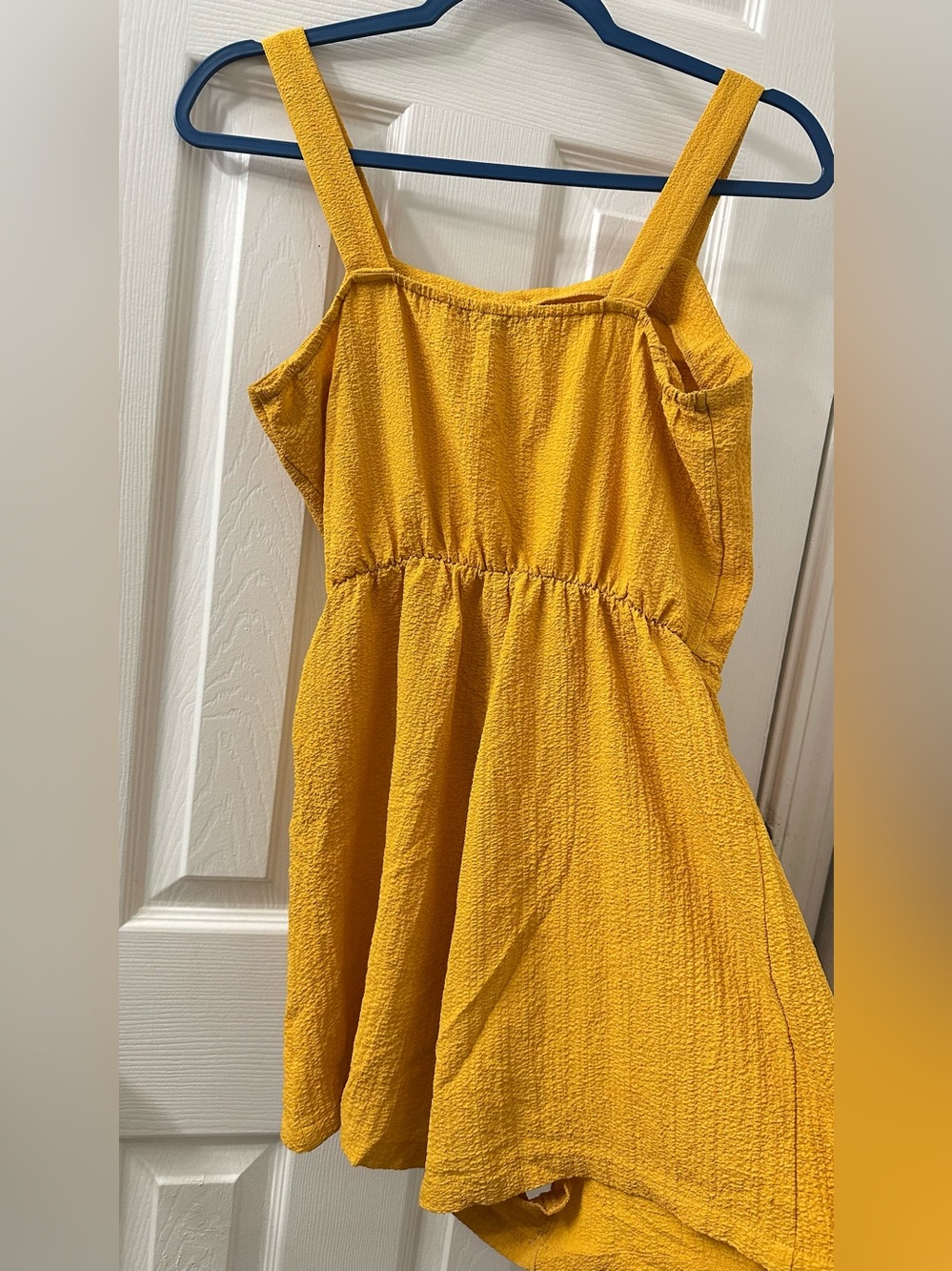 SHEIN Yellow Button-Front Romper with Drawstring - Picture 6 of 6